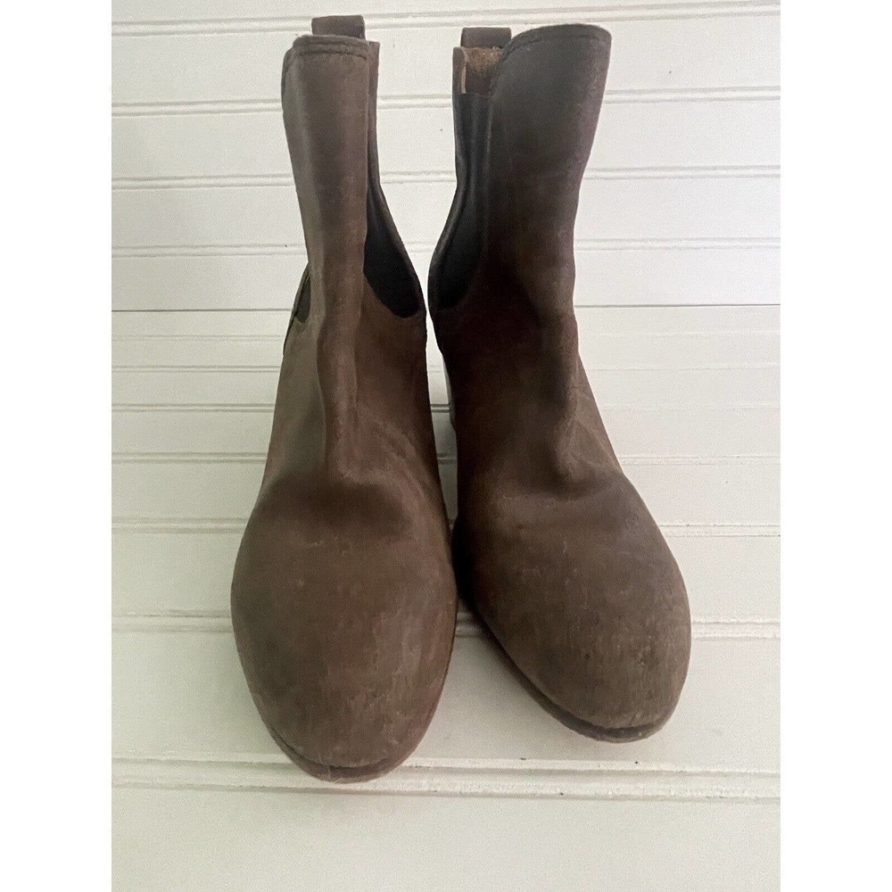 Rag & Bone Womens Brown Suede All Leather Block Heel Booties 36 1/2 Size 6 US - Picture 4 of 9